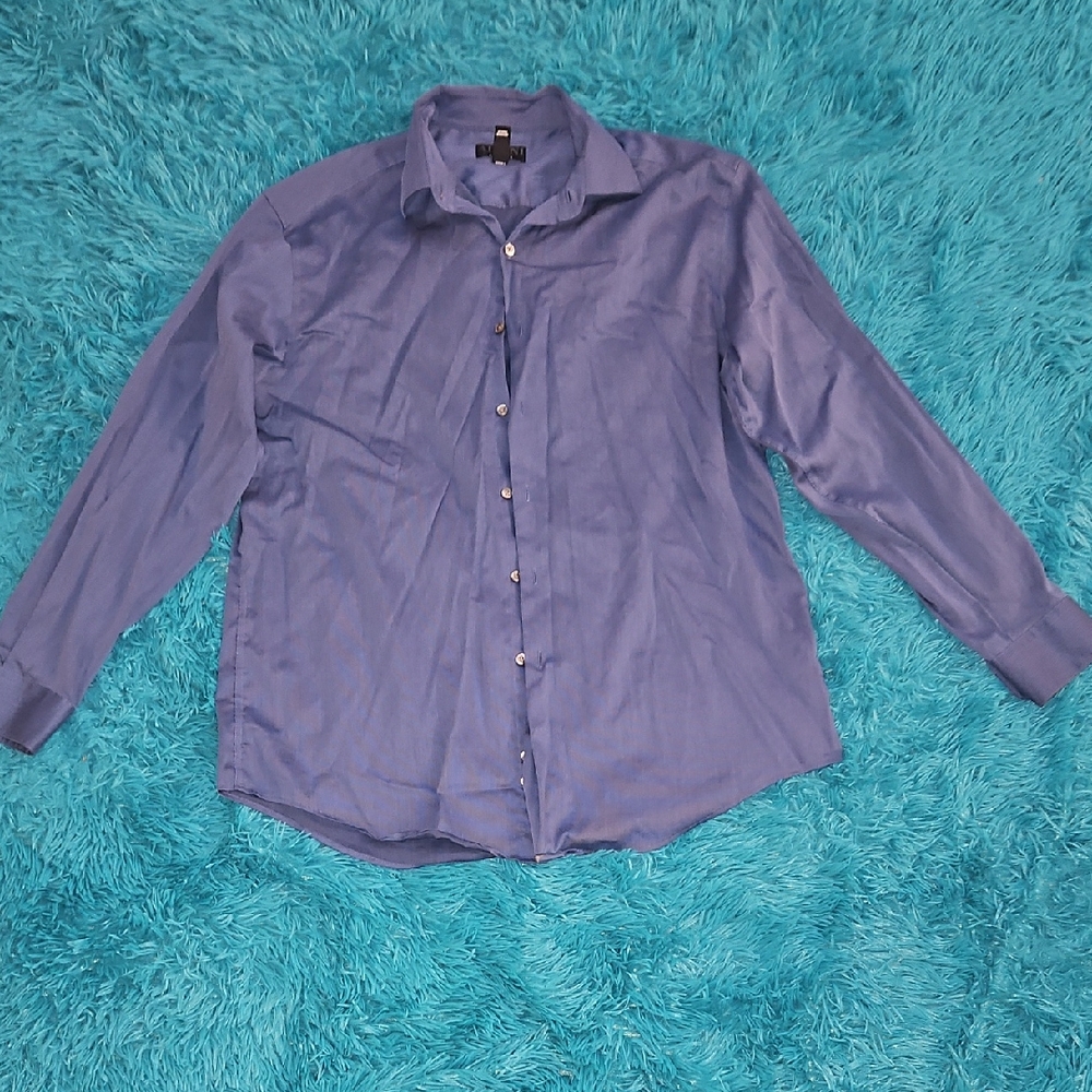 Alfani Men's Light Blue Long-Sleeve Dress Shirt